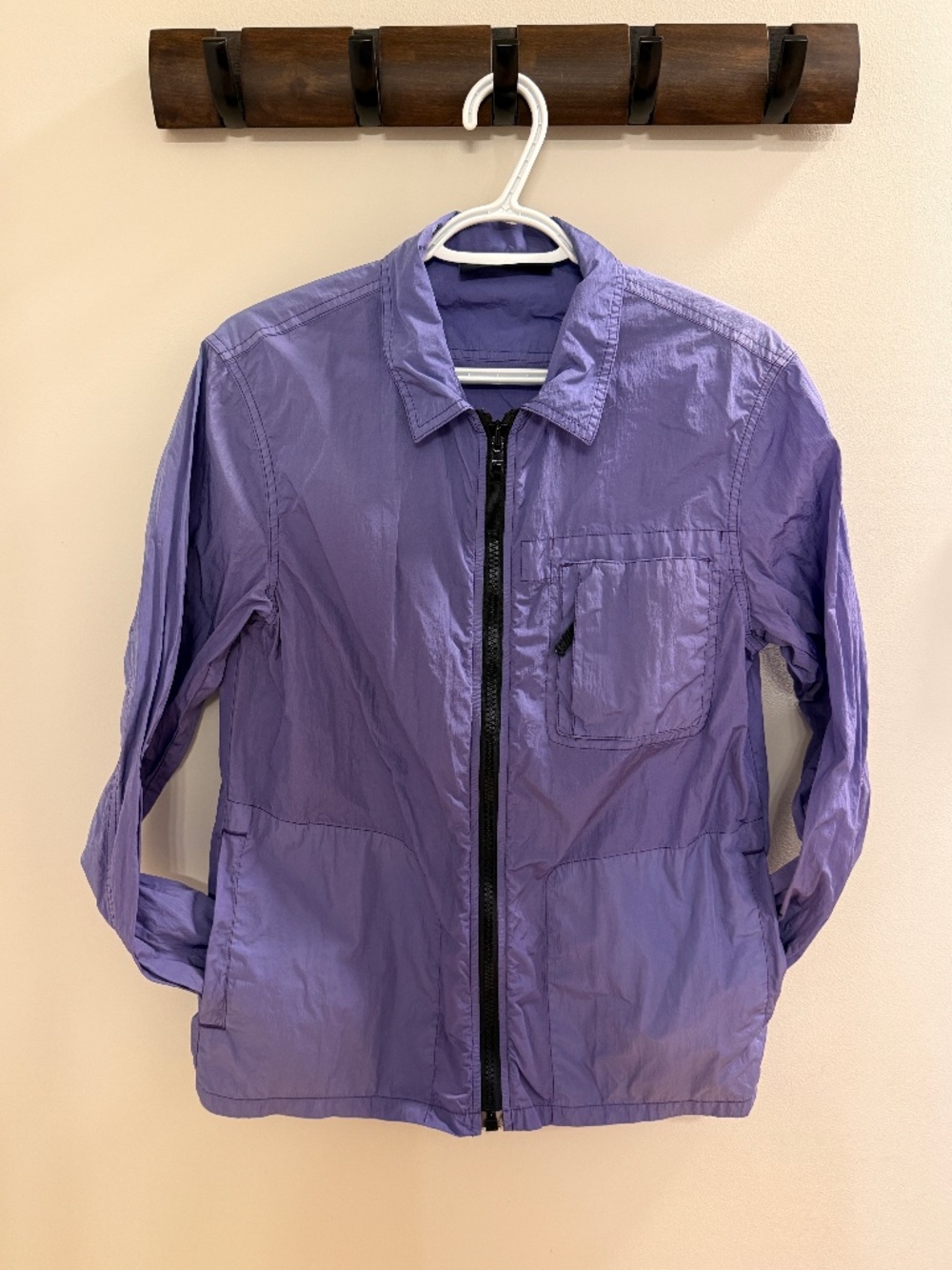 Peak Performance Crinkle Nylon Overshirt — Size Small
